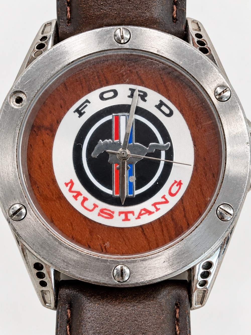Ford Mustang Bradford Exchange Watch Wood Dial – Needs Battery / Missing Screw